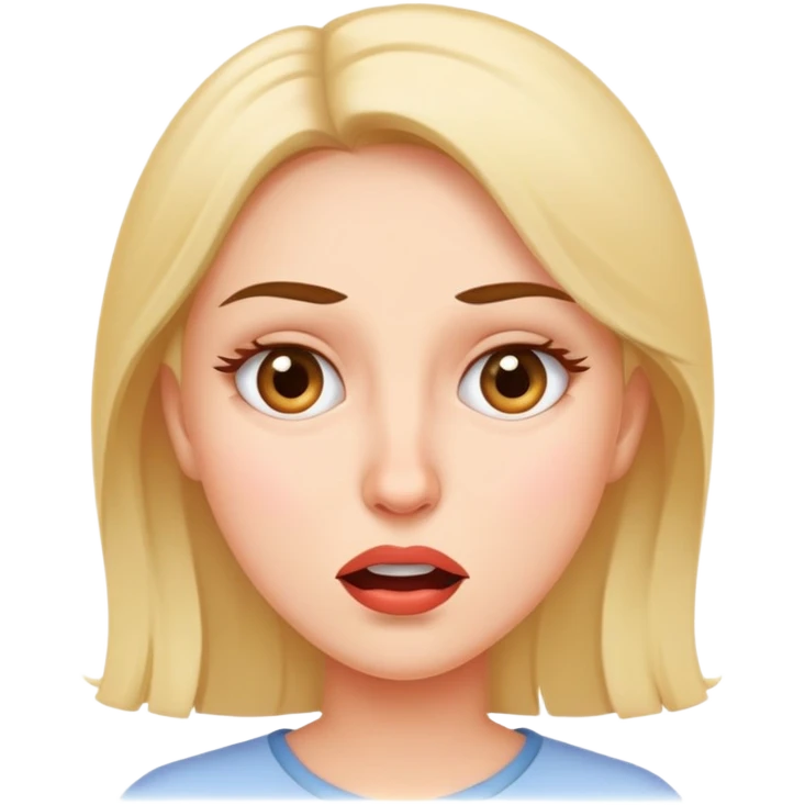 👩🏻 making 🥵 face  emoji