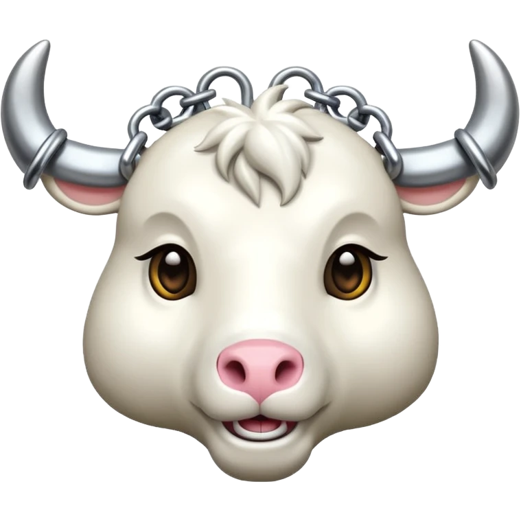 Una cabra con cadenas adiamantadas emoji