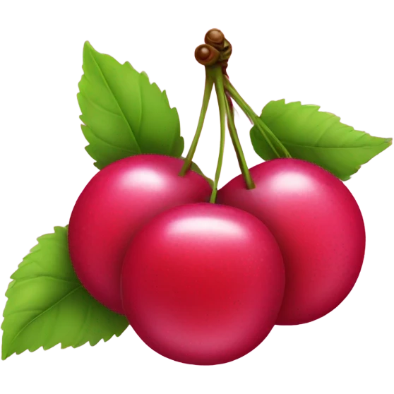 Pink cherries  emoji
