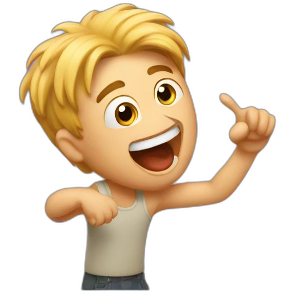 the guy bites his nails with excitement emoji