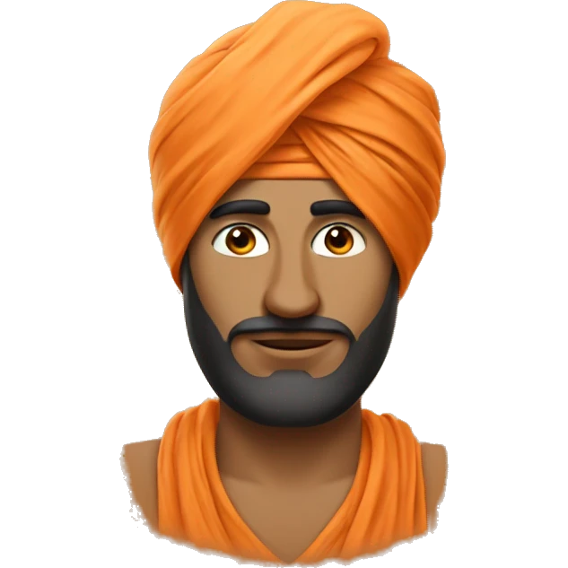 orange Punjabi turban emoji
