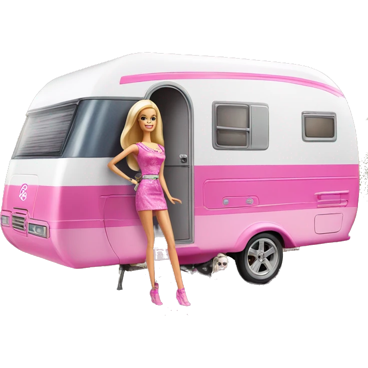 Barbie dream house Caravan-motorbike  emoji