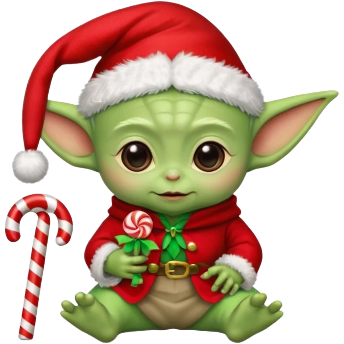 baby yoda christmas elf emoji