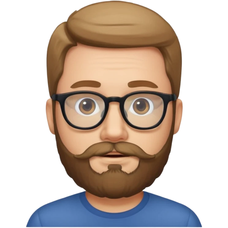 man with beard and glasses emoji