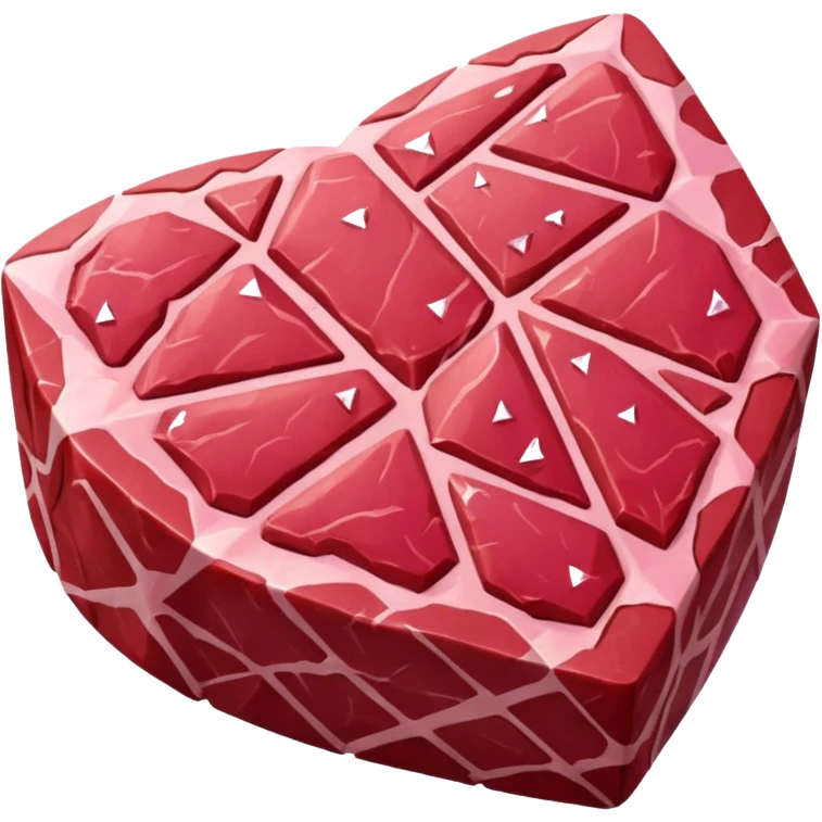 Meat with diamond textur and color emoji