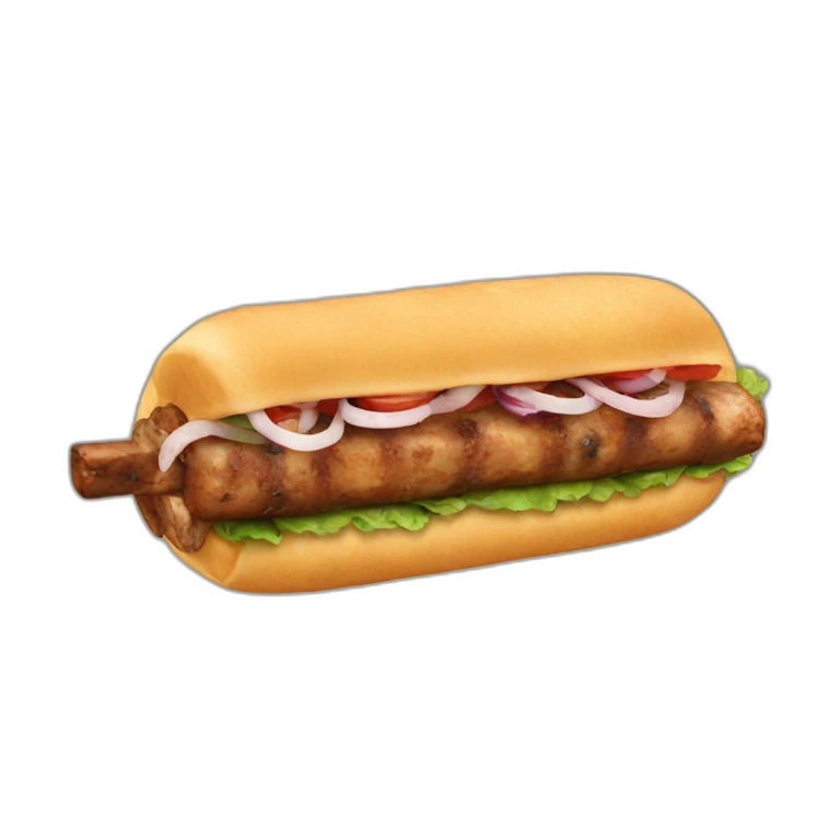 A kebab  emoji