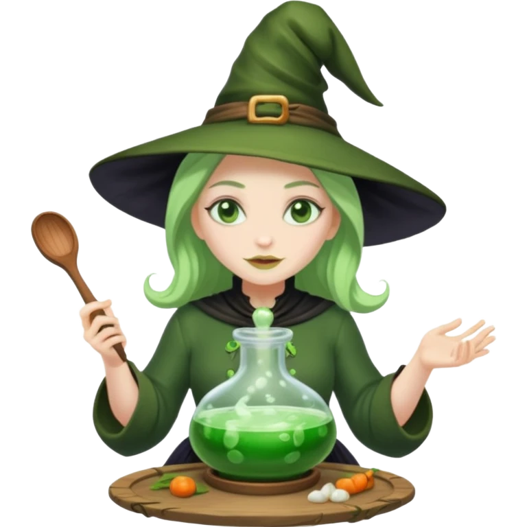 green witch cooking potion emoji