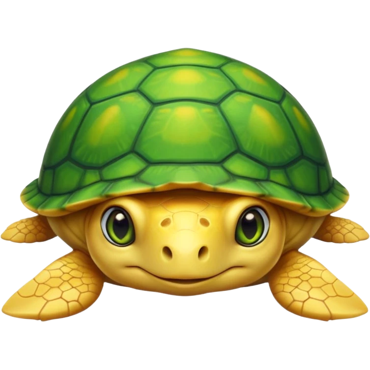 a cute yellow little turtle  emoji