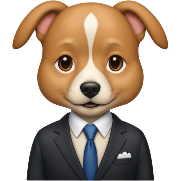 a dog who is a person emoji