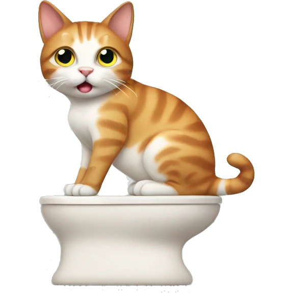 Pooping cat emoji