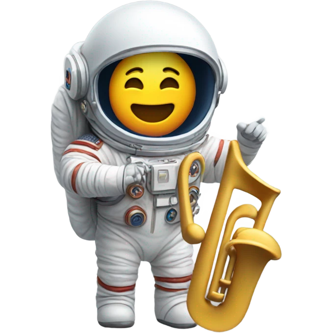 Astronaut with a music note emoji