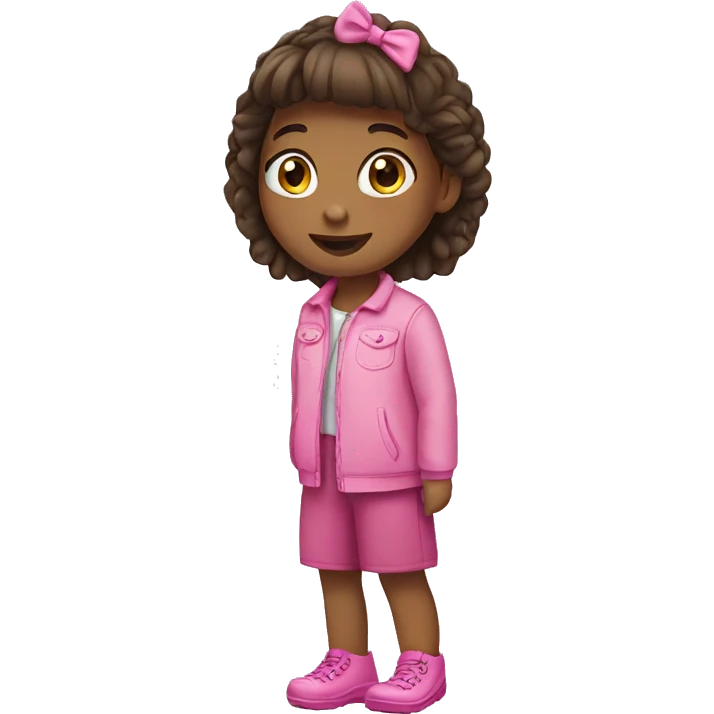girl wearing pink crocs emoji