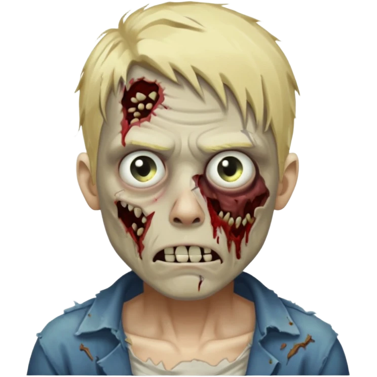 blonde zombie man emoji
