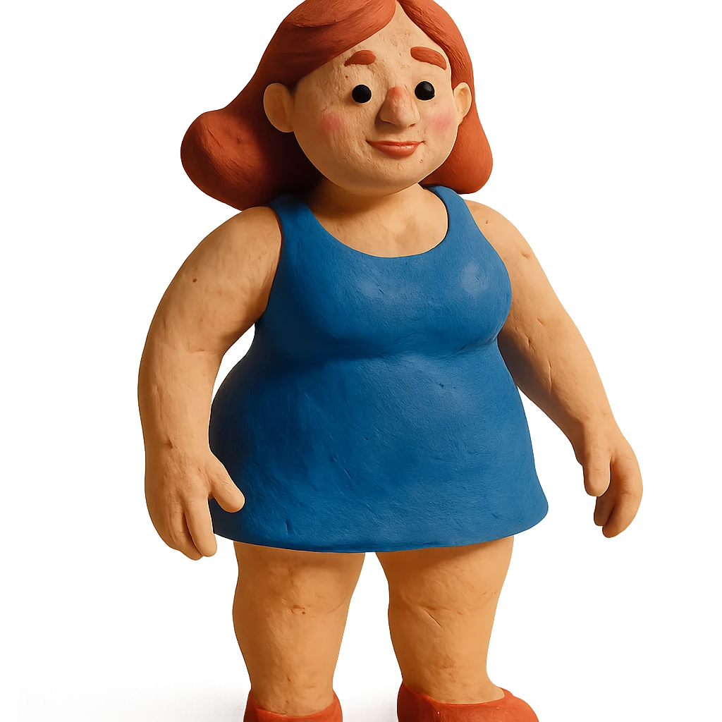 A woman with exaggerated proportions emoji