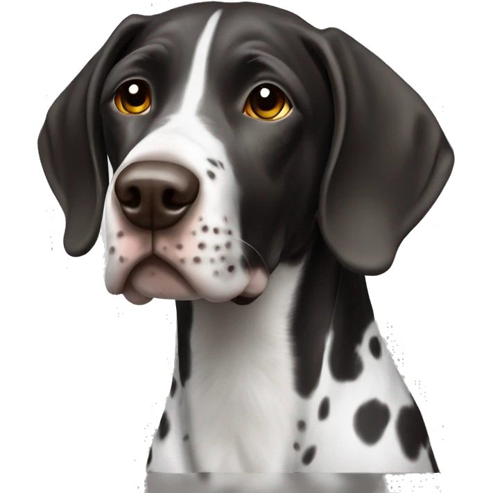 Black and white German shorthair pointer emoji