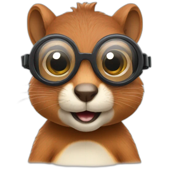 squirrel wearing googles emoji