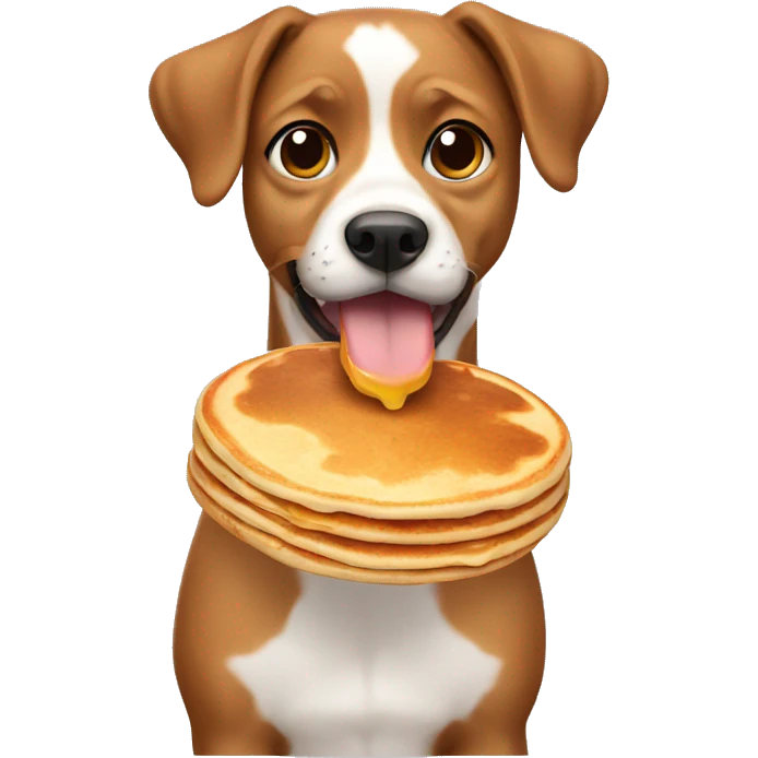 Dog with a pancake emoji