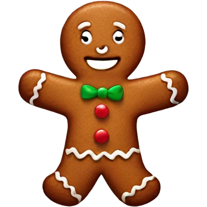 gingerbread man emoji