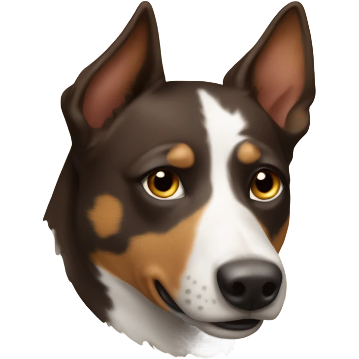 Brown and white kelpie cattle dog emoji
