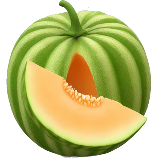 3D muskmelon  emoji