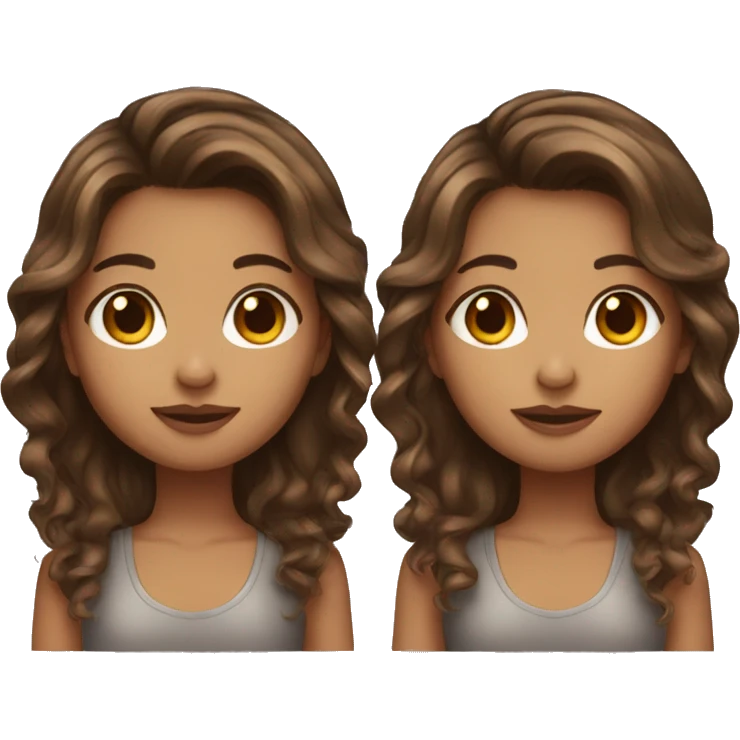 Girl with brown balayage hair emoji