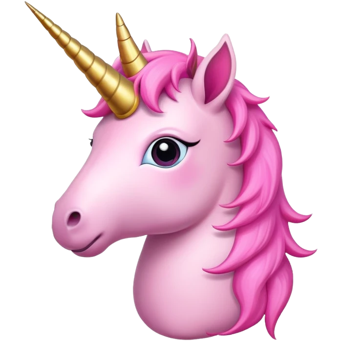 Pink unicorn emoji