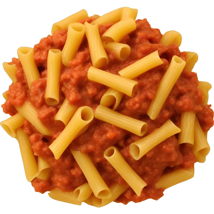 minced meat pasta with tomato paste emoji