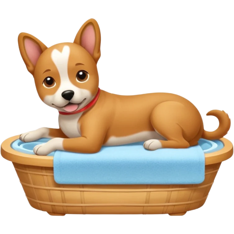 Dog getting massages  emoji
