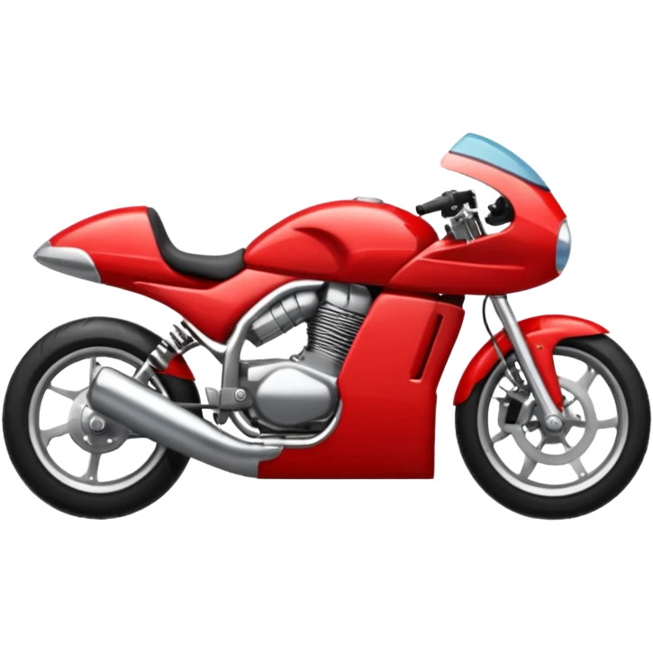 red motorcycle with out helmet emoji
