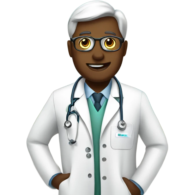 doctor in front of a clinic emoji