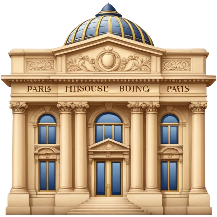 The historic Bourse building in Paris  emoji
