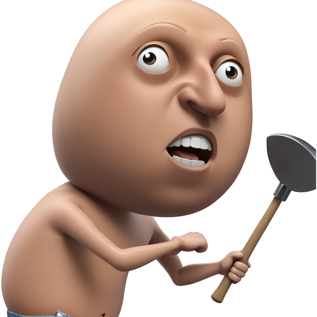 hammering in a solo parody emoji