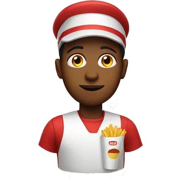fast food worker emoji