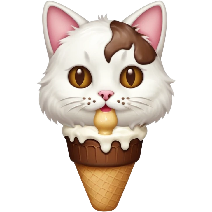 Cat eating ice cream  emoji