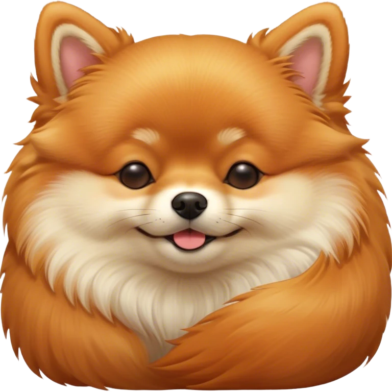 Meme-Worthy Cute Sleeping Orange Pomeranian Portrait Emoji, Head resting peacefully with a contented smile, showcasing a delightfully compact build and a luxuriously soft, fluffy orange Fur, eyes shut in a serene nap, Simplified yet hilariously adorable features, highly detailed, glowing with a soft, drowsy light, high shine, relaxed and utterly lovable, stylized with an air of playful laziness, bright and heartwarming, soft glowing outline, capturing the essence of a comically sleepy companion, so meme-worthy it feels like it could instantly become the next viral sensation of adorable slumber! emoji