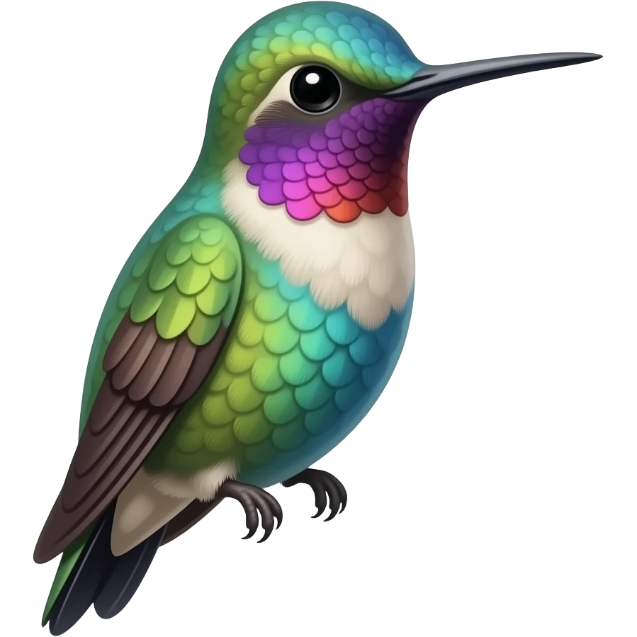 rainbow hummingbird emoji