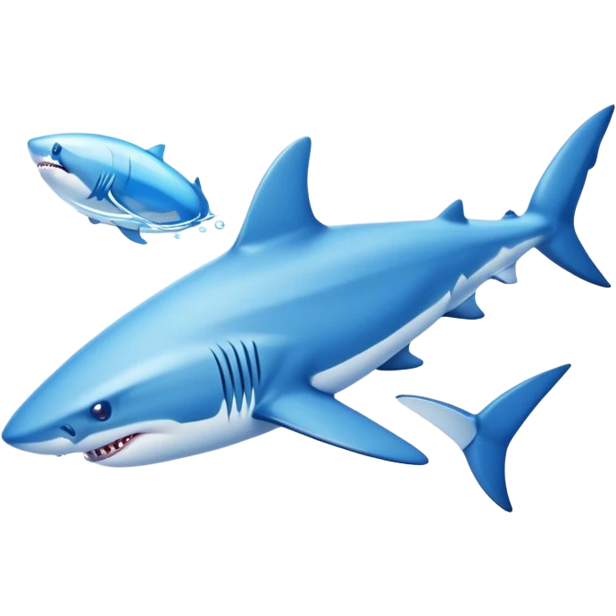 Shark with blue and white Nike shoes emoji