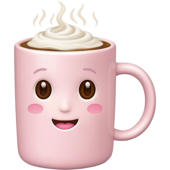 Pastel pink coffee emoji