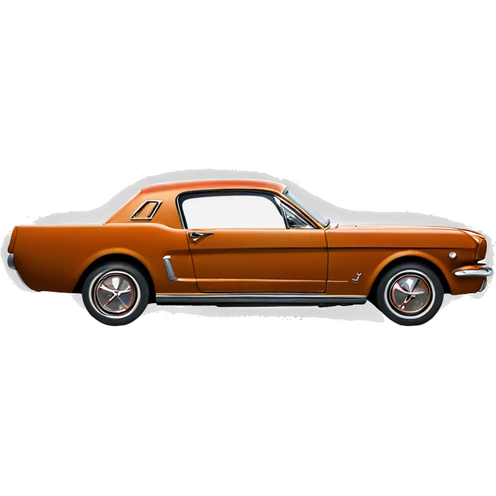 Side view of a 1966 ford mustang emberglow knotchback emoji