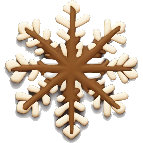 Brown snowflake emoji