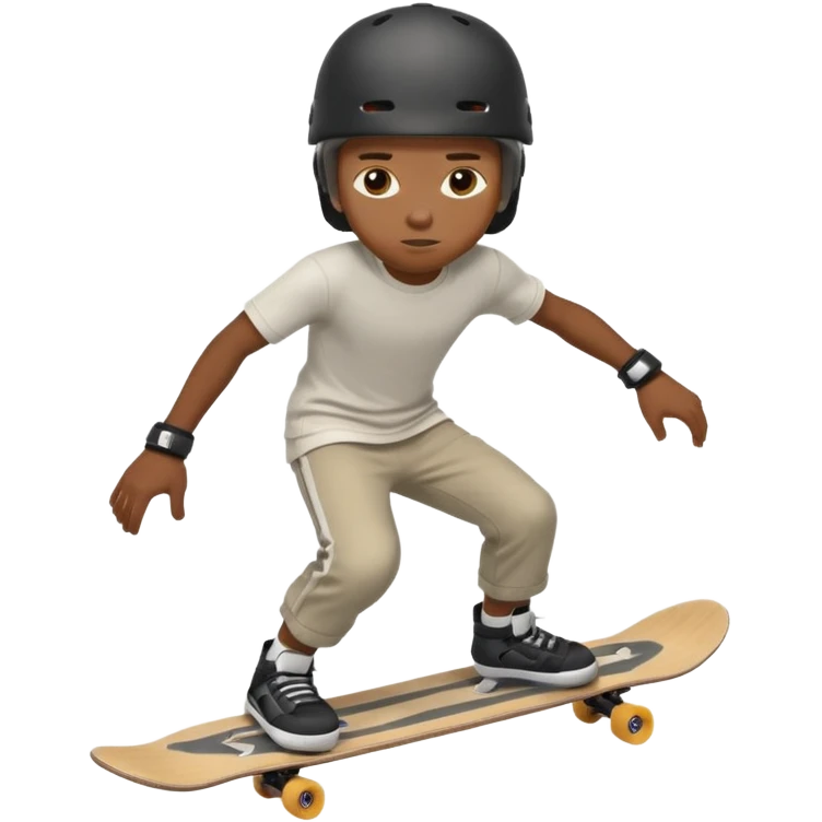 skateboarder black boy mugshot with helmet emoji