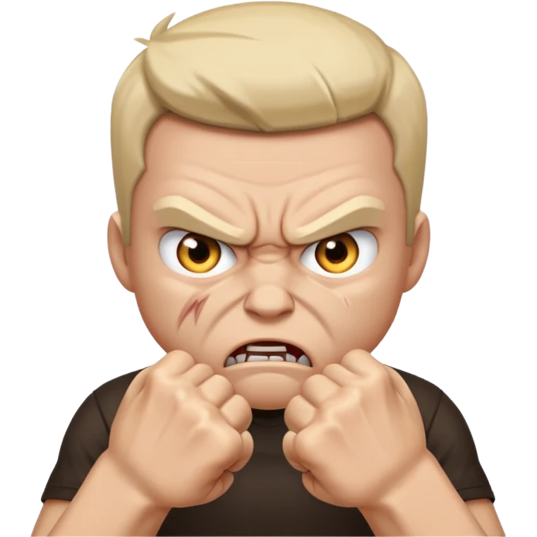 Animosity - strong hostility or ill feeling toward someone with angry gestures emoji