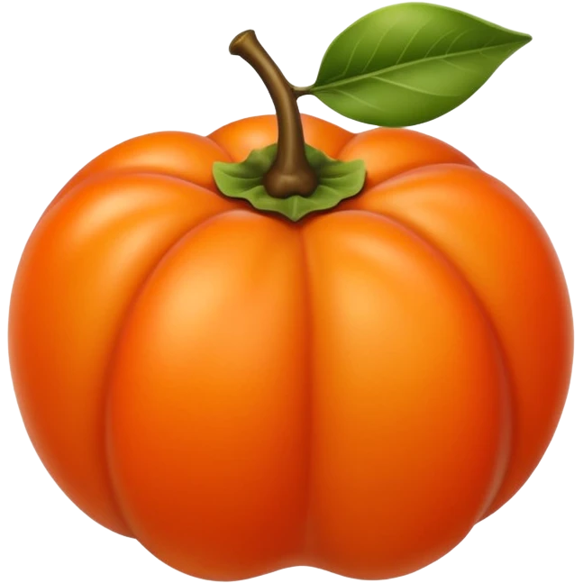 persimmon fruit emoji