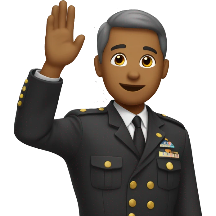 Person saluting saying yes  emoji