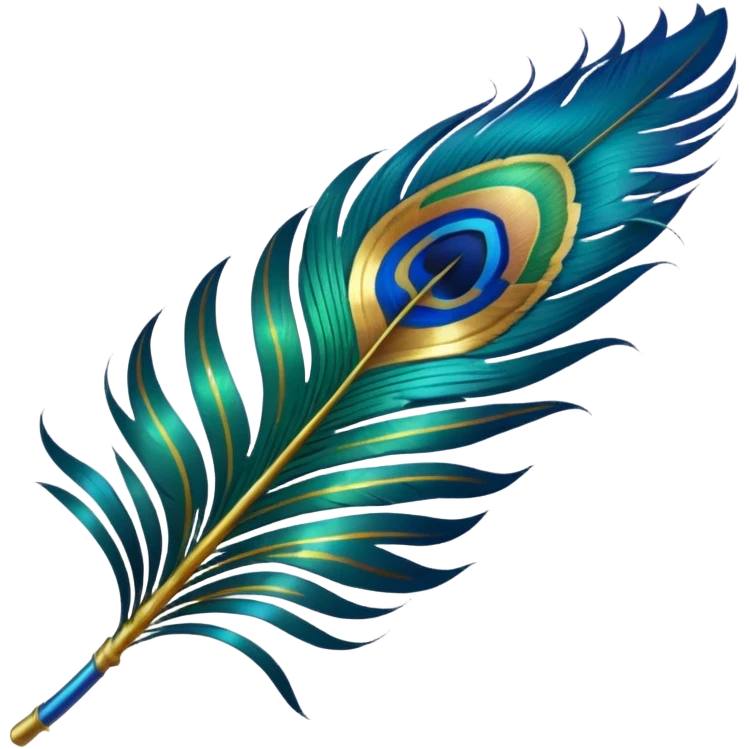 Make an peacock feather emoji. Like the reference image there is an peacock feather  emoji