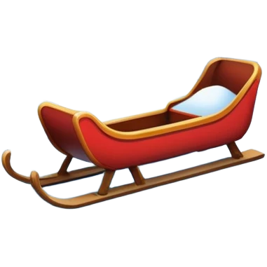 An icon showing a small sled down an icy track. The scene includes dynamic motion lines, icy curves, and a snowy mountain backdrop under a crisp blue sky. Transparent background emphasizes the speed and intensity of the sport. emoji