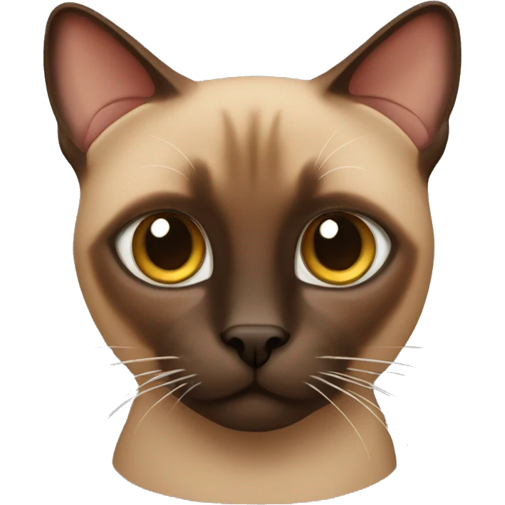 Brown Siamese cat emoji