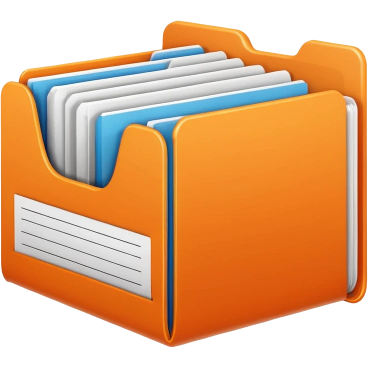 Orange folder files r emoji