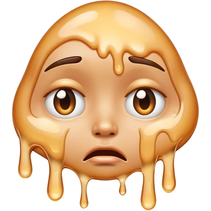 Melting face with tears emoji