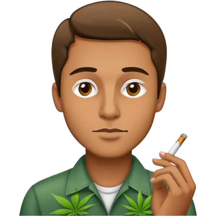 Guy smoking weed emoji